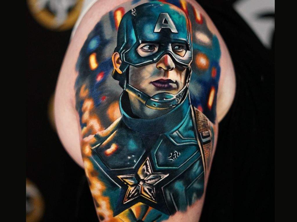 Captain America – Tattoo von Artefact Tattoo