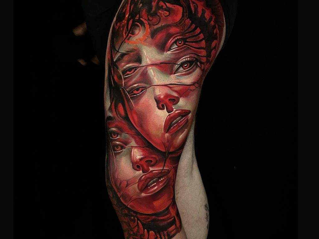 Red Face – Tattoo von Artefact Tattoo